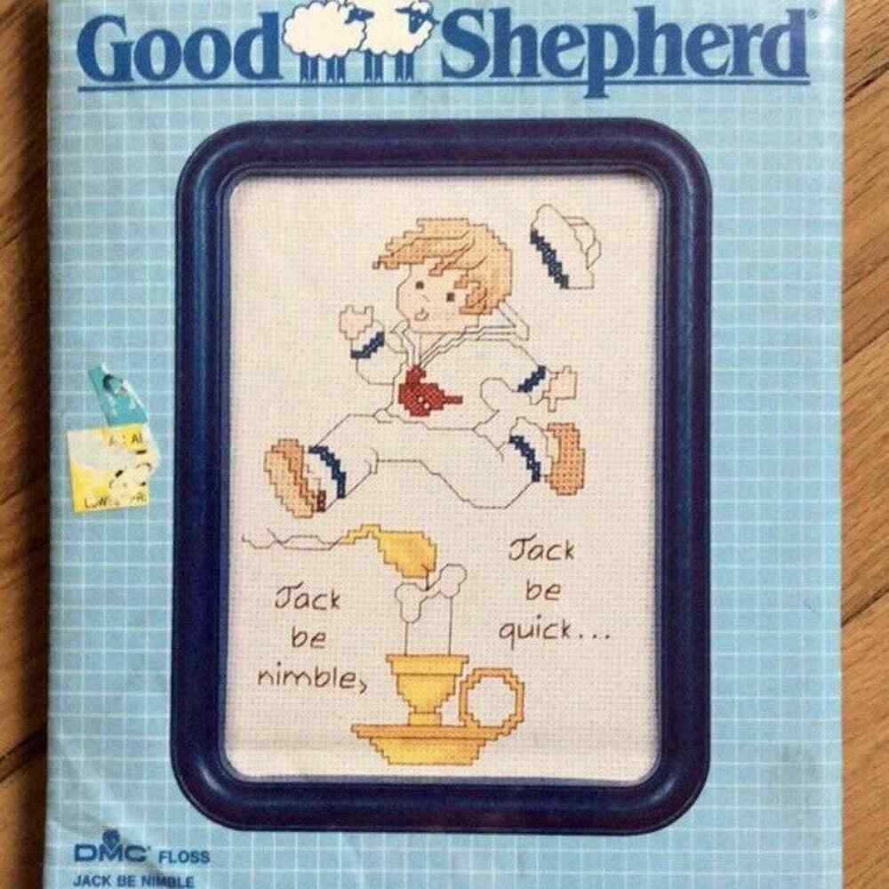 Jack Be Nimble Jack Be Quick Vintage Counted Cross Stitch Kit by Good Shepherd